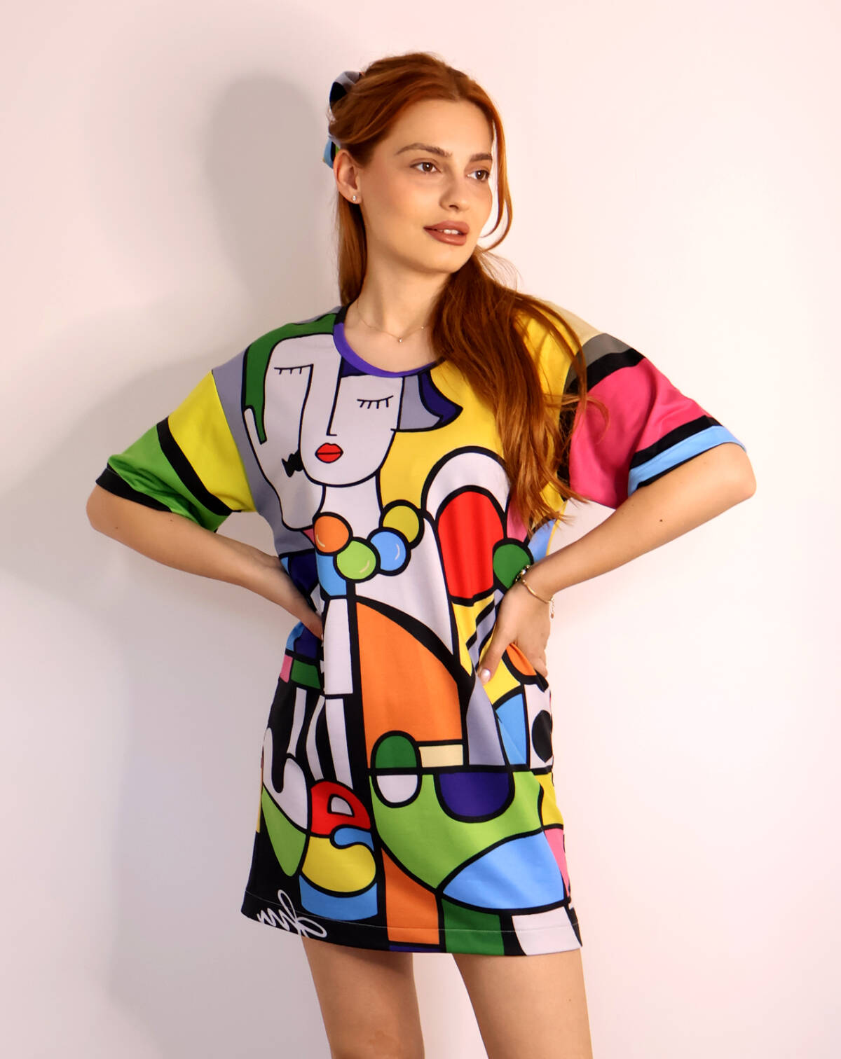 Рокля тип T-shirt с принт Picasso